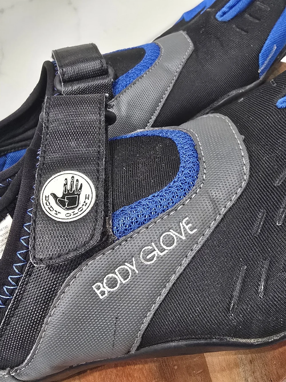 Body Glove Barefoot 3T Men's Size 7 Water Shoes Black Blue 3-Toe Minimalist